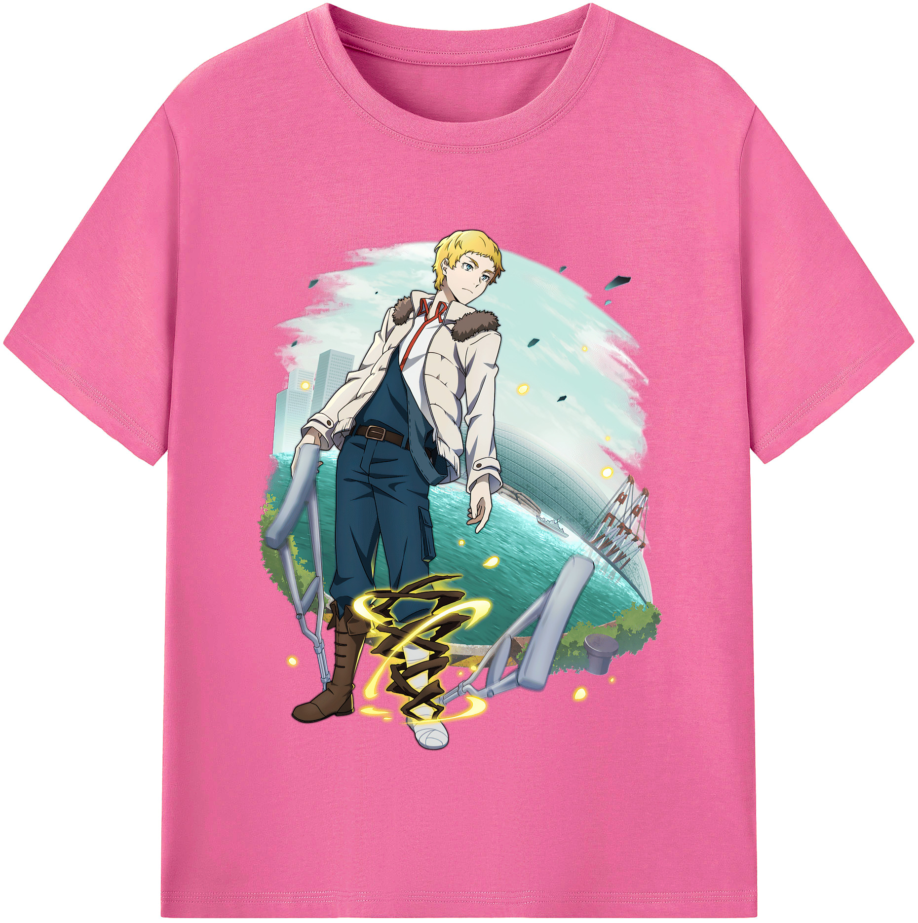 （画像用） 文豪ストレイドッグス Bungo Stray Dogs レディースカジュアルプリントTシャツ（綿100％）